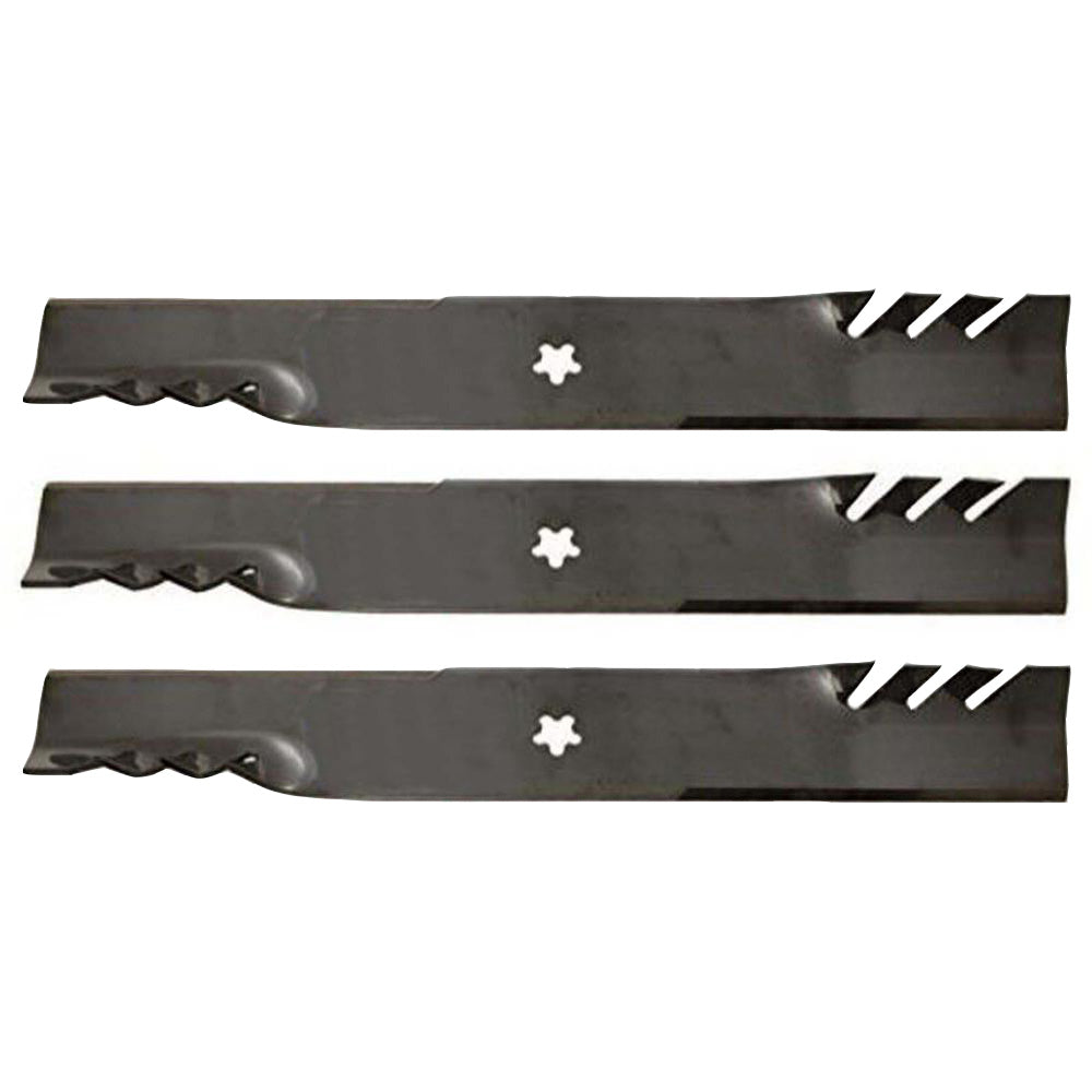 3 Mulching Blades Fits Husqvarna 521981601 61" Cut 21" X 5 Point Star