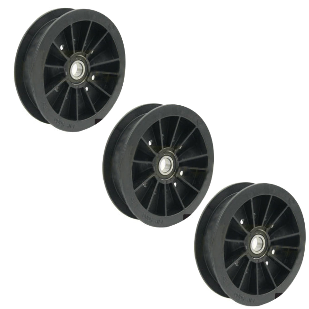 Qty 3: Flat Idler Pulley Fits Hustler Replaces 784504