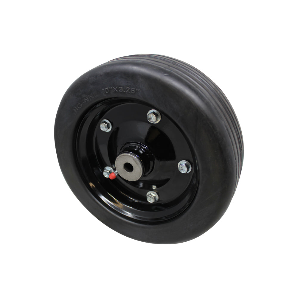 10" Finish Mower Rubber Wheel 10" x 3.25" Fits 1/2" Axle