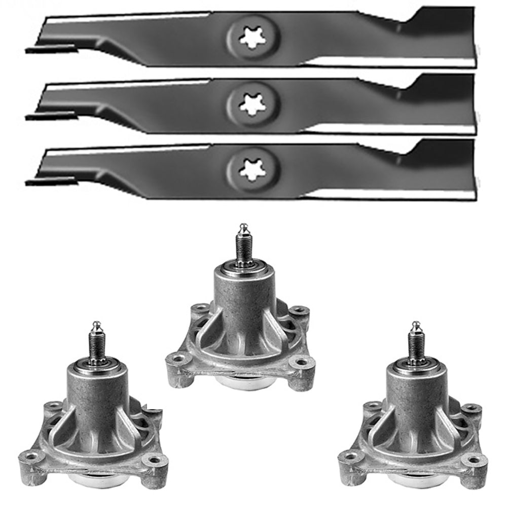 173920 Mower Blade & Spindle Assembly Kit Fits Poulan CO24H48STA COGT22H48A