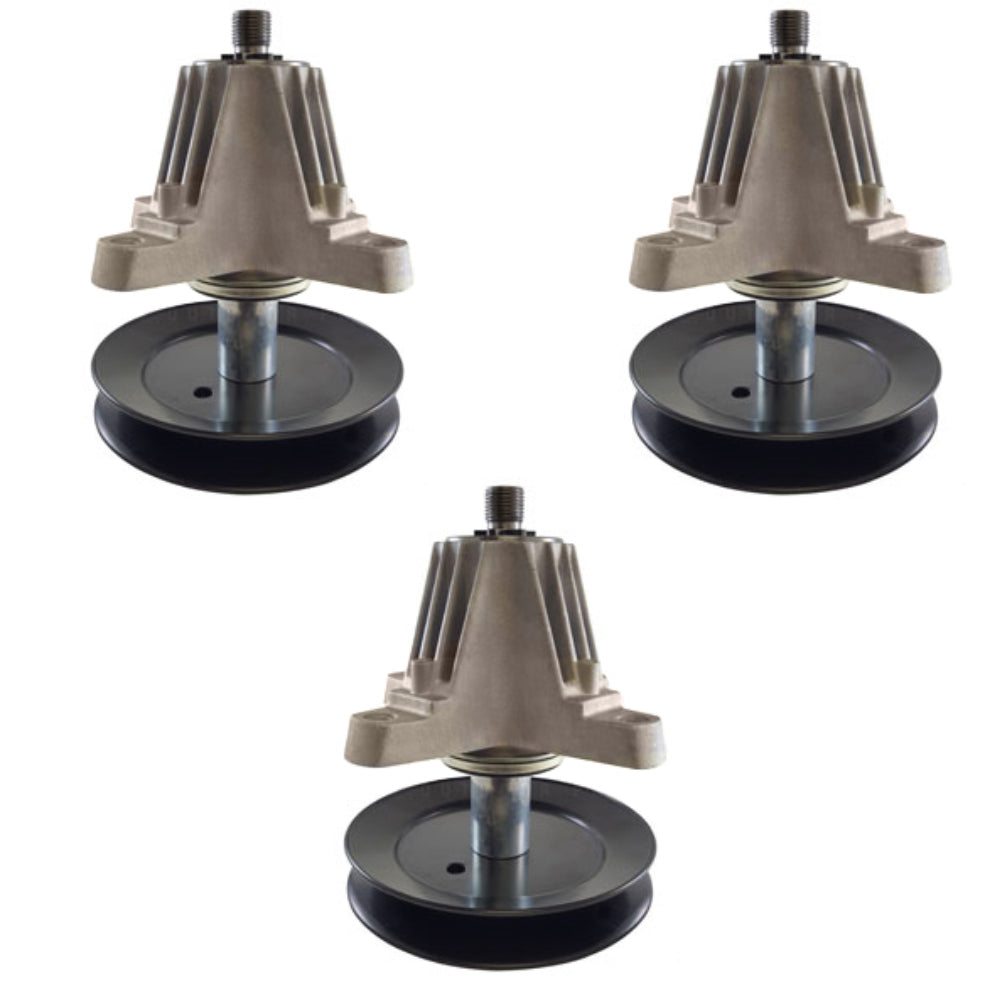Qty: 3 Spindle Assembly w/ Pulley Fits Troy Bilt Replaces 618-06978