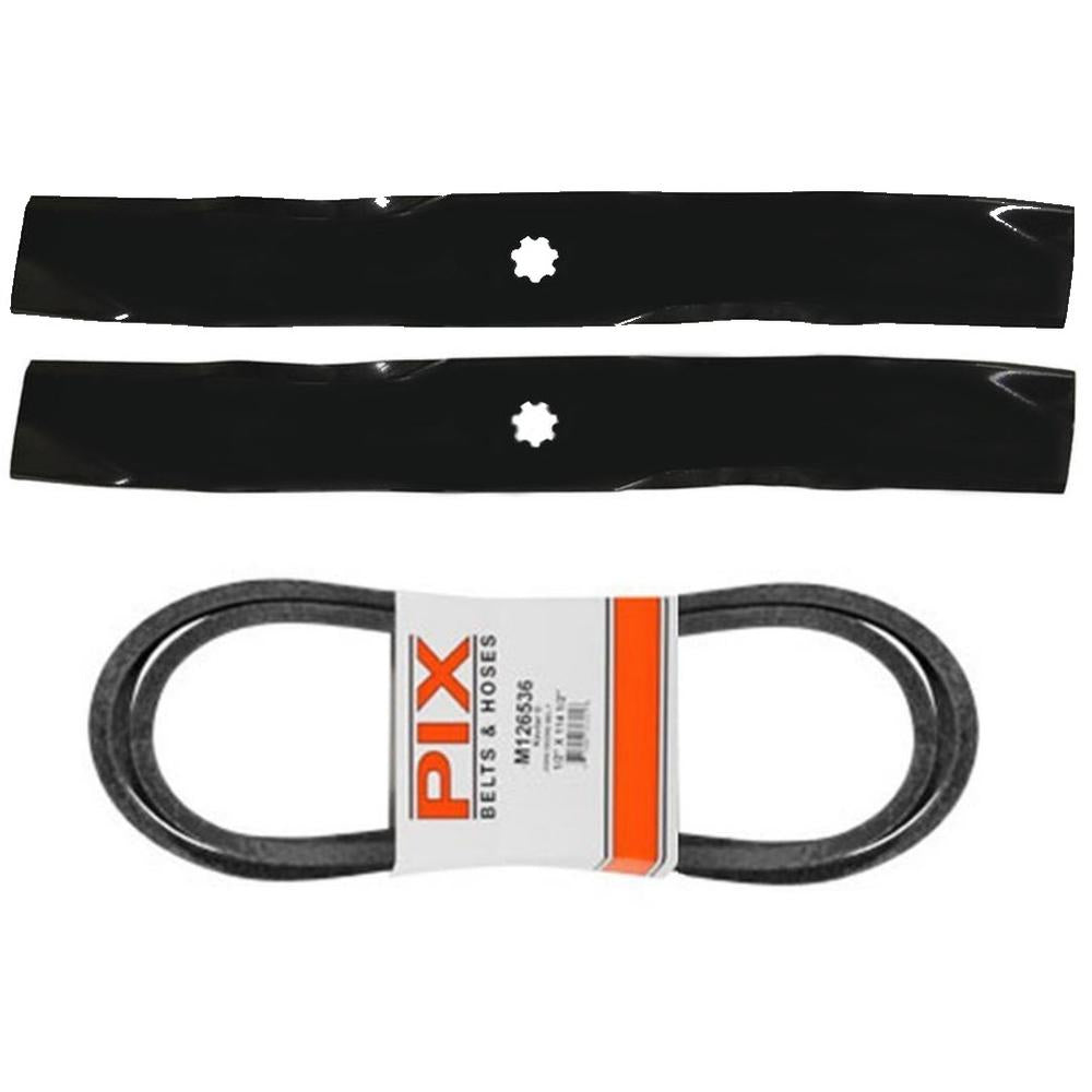 Interchangeable Deck Belt & Blade Kit Fits John Deere LT133 LT150 LT155 LT160