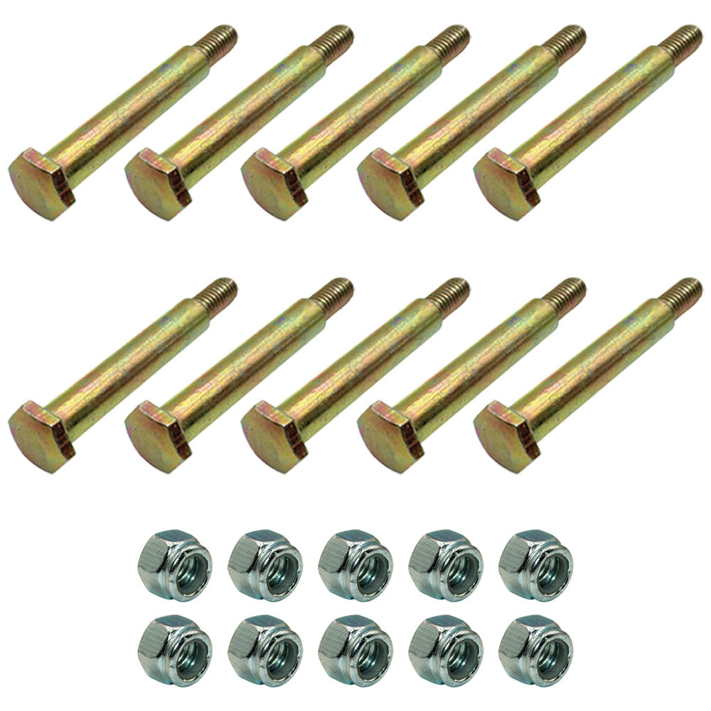 Qty 10: Wheel Bolt and Lock Nut Kits Fits Cub Cadet Replaces 40340