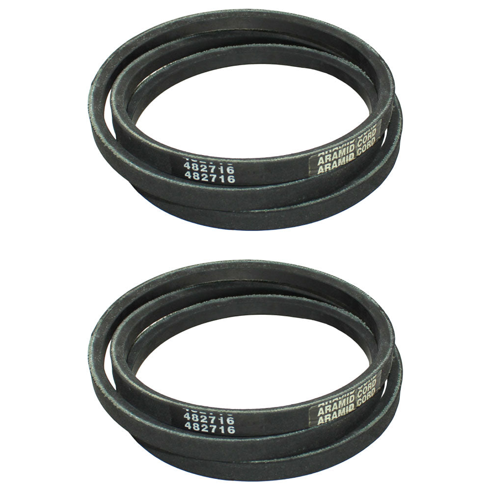 Pack of Two 482531 Pump Drive Belts 482716 Fits Scag Tiger Fits Cub STC61A-23KA