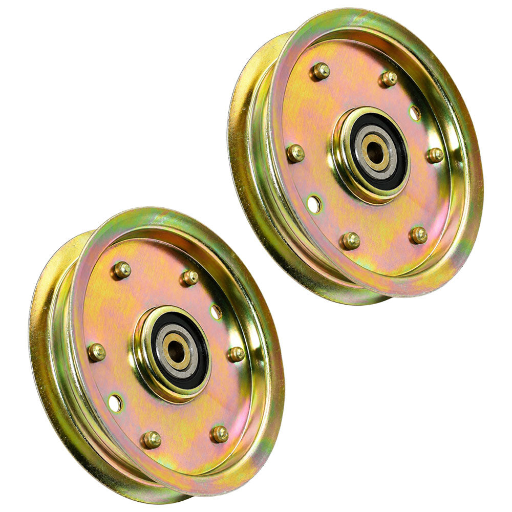 Qty 2: Flat Idler Pulleys Fits Cub Cadet Replaces 753-08171