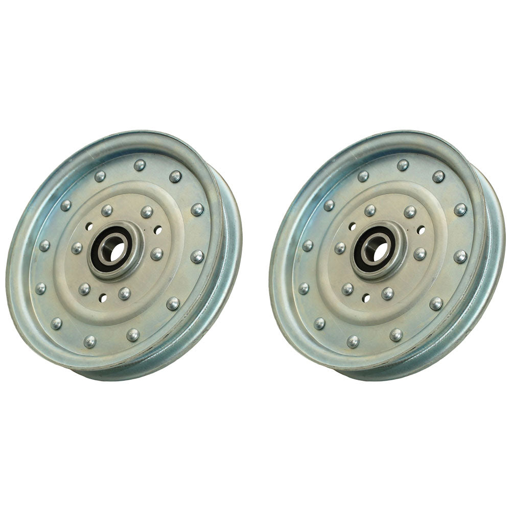Qty 2: Flat Idler Pulley Fits Exmark Replaces 1-633109