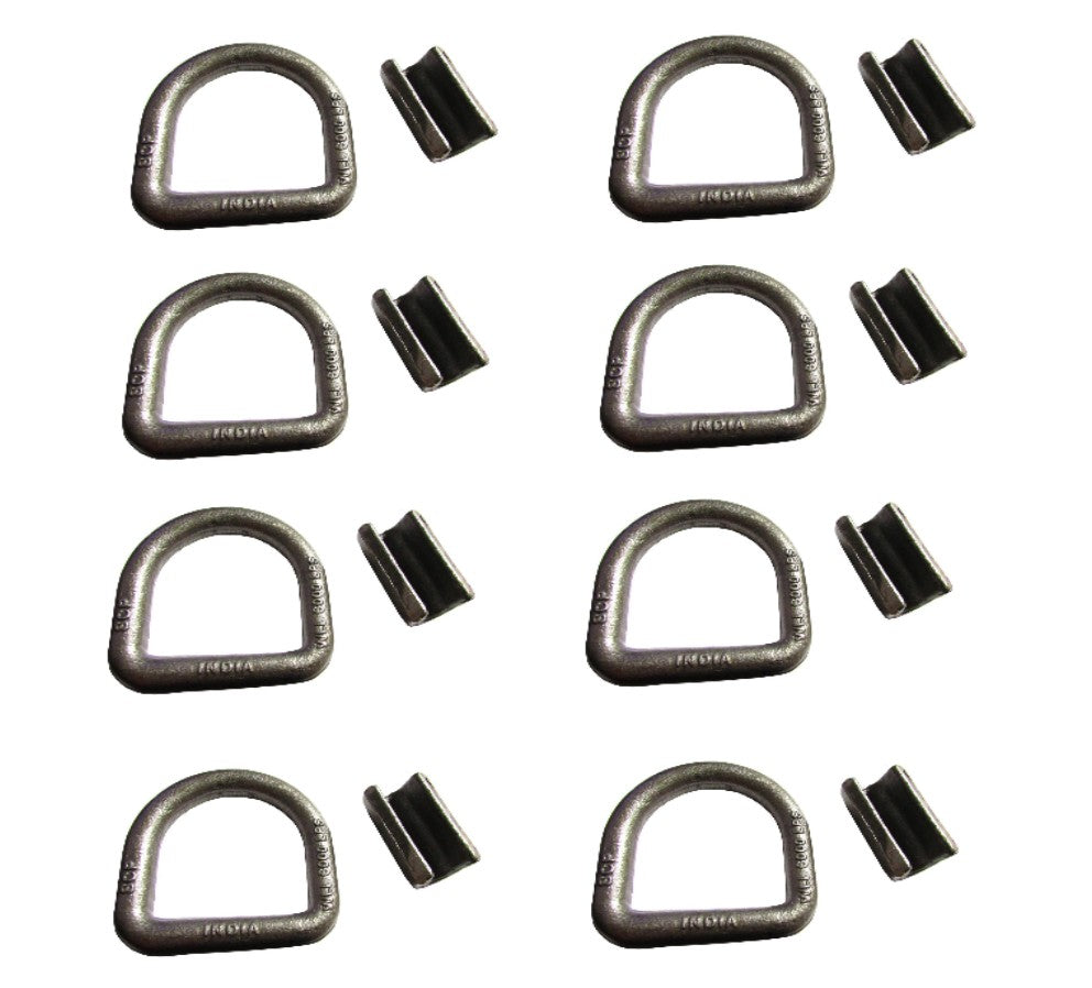 N/A Qty 8: 5/8" Weld On D-Ring Fits Universal Products Universal Fit
