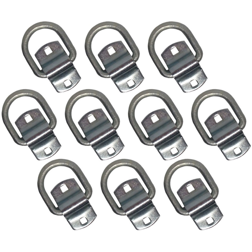 DR050-SC Qty 10: 1/2" Bolt-on D-Ring & Clip Fits Universal