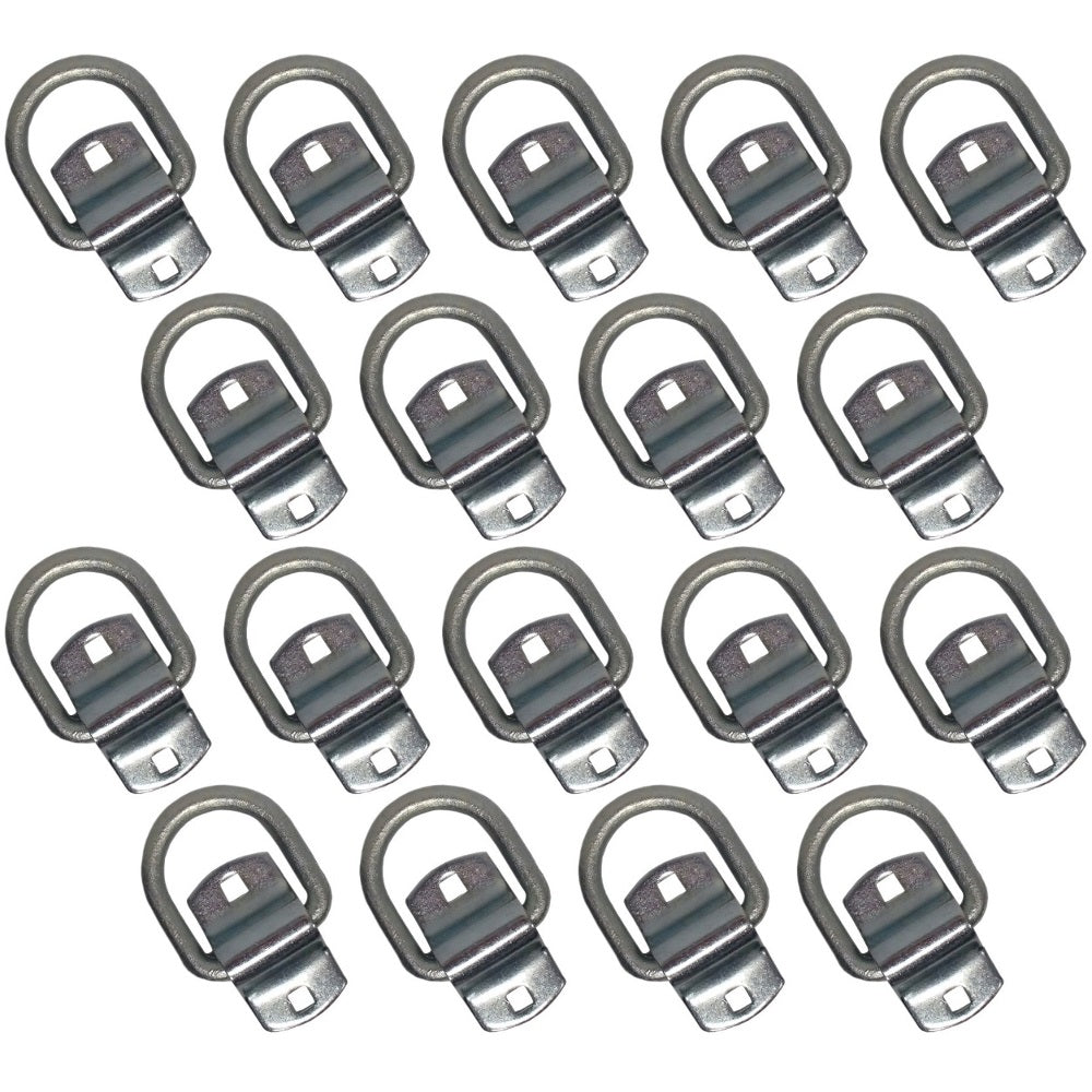 DR050-SC Qty 18: 1/2" Bolt-on D-Ring & Clip Fits Universal