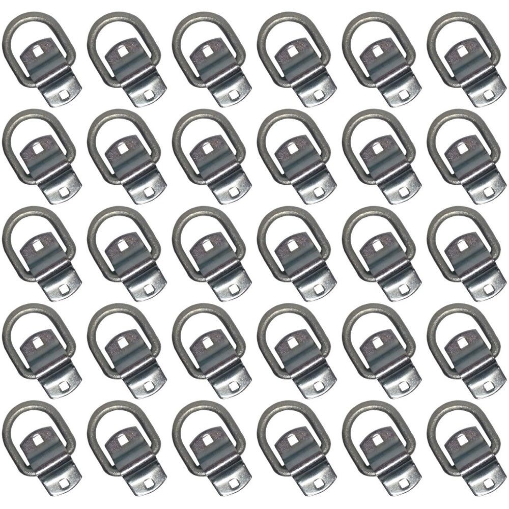 DR050-SC Qty 30: 1/2" Bolt-on D-Ring & Clip Fits Universal