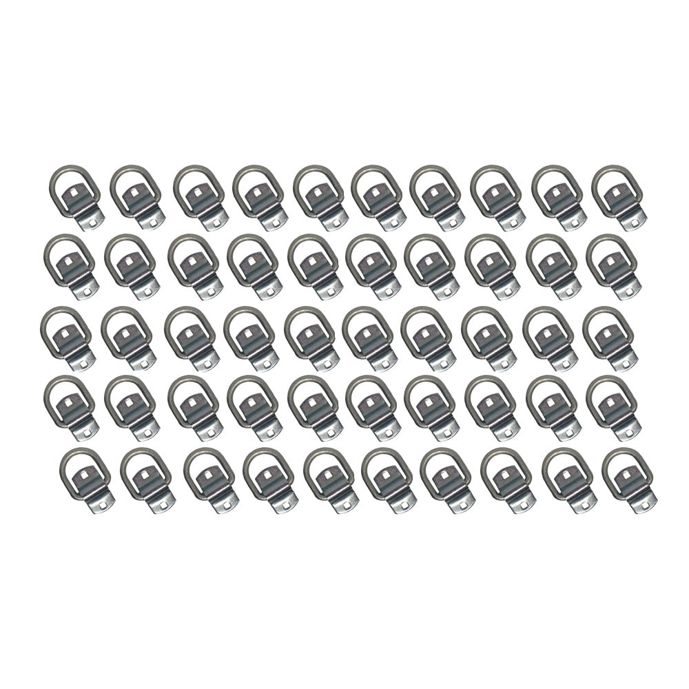 DR050-SC Qty 50: 1/2" Bolt-on D-Ring & Clip Fits Universal