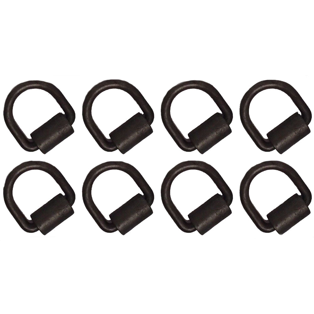 1/2" D-Ring with Weld On Anchor Points for Trailer RV Hauler ATV Farm Tie downs