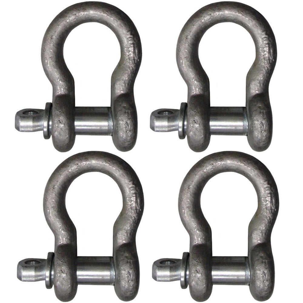 4x 3/4" Screw Pin Shackle Anchor Ring Chain Cable Haul Lift Rope Clevis Tractor