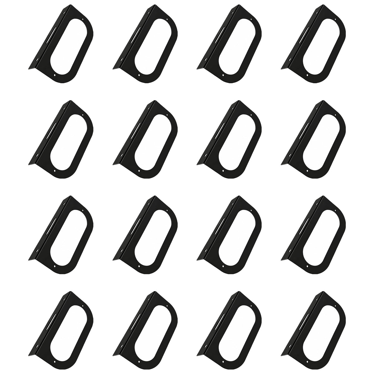 (16) Light Mounting Brackets fit 6" Oval Brake Light for Semi Trailer Truck Boat