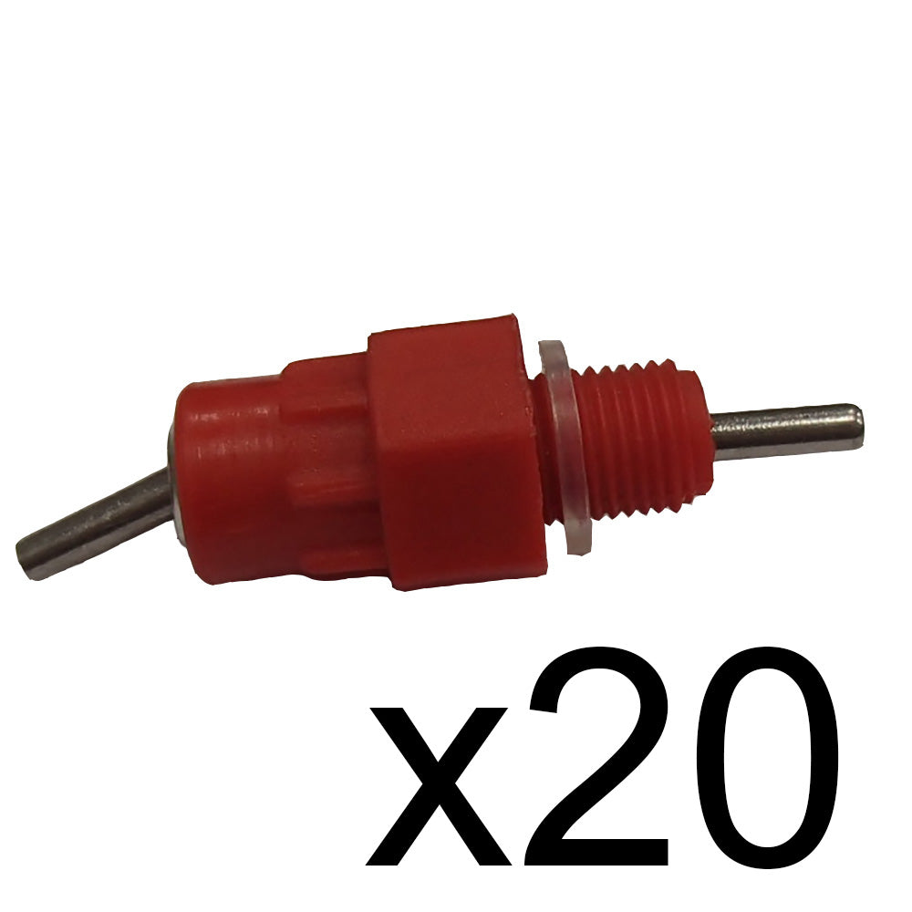 SPN-1 Qty 20: Screw-in Water Nipple Drinker Fits Universal Products