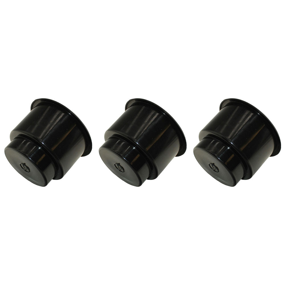 Qty 3: Black Plastic Cup Holder (Jumbo) Fits Universal Products