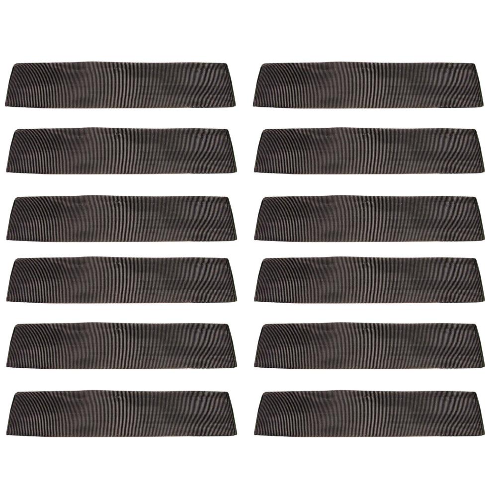 12 Black Cordura 12" Sliding Sleeves Web Protector for 2" Ratchet Tie-Down Strap