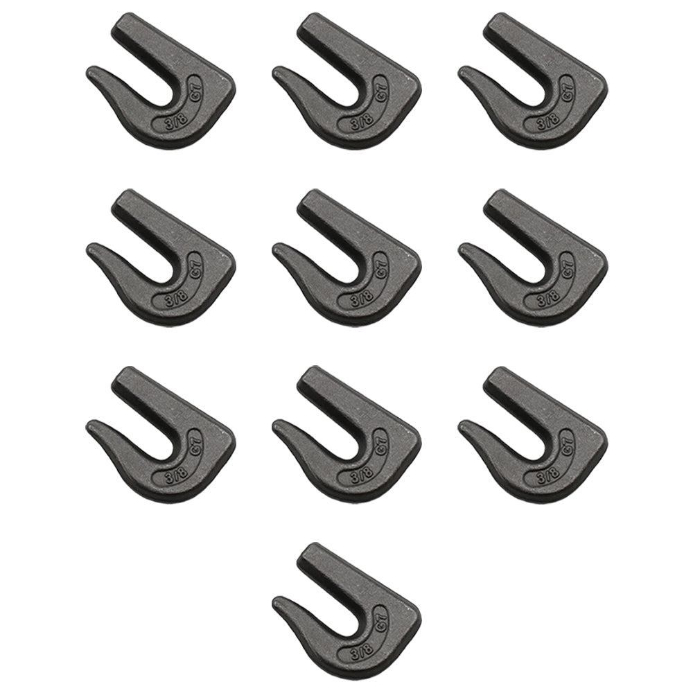 Pack of 10 G70 3/8" Weld On Chain Grab Hooks Bucket Flatbed Trailer WLDHSC038