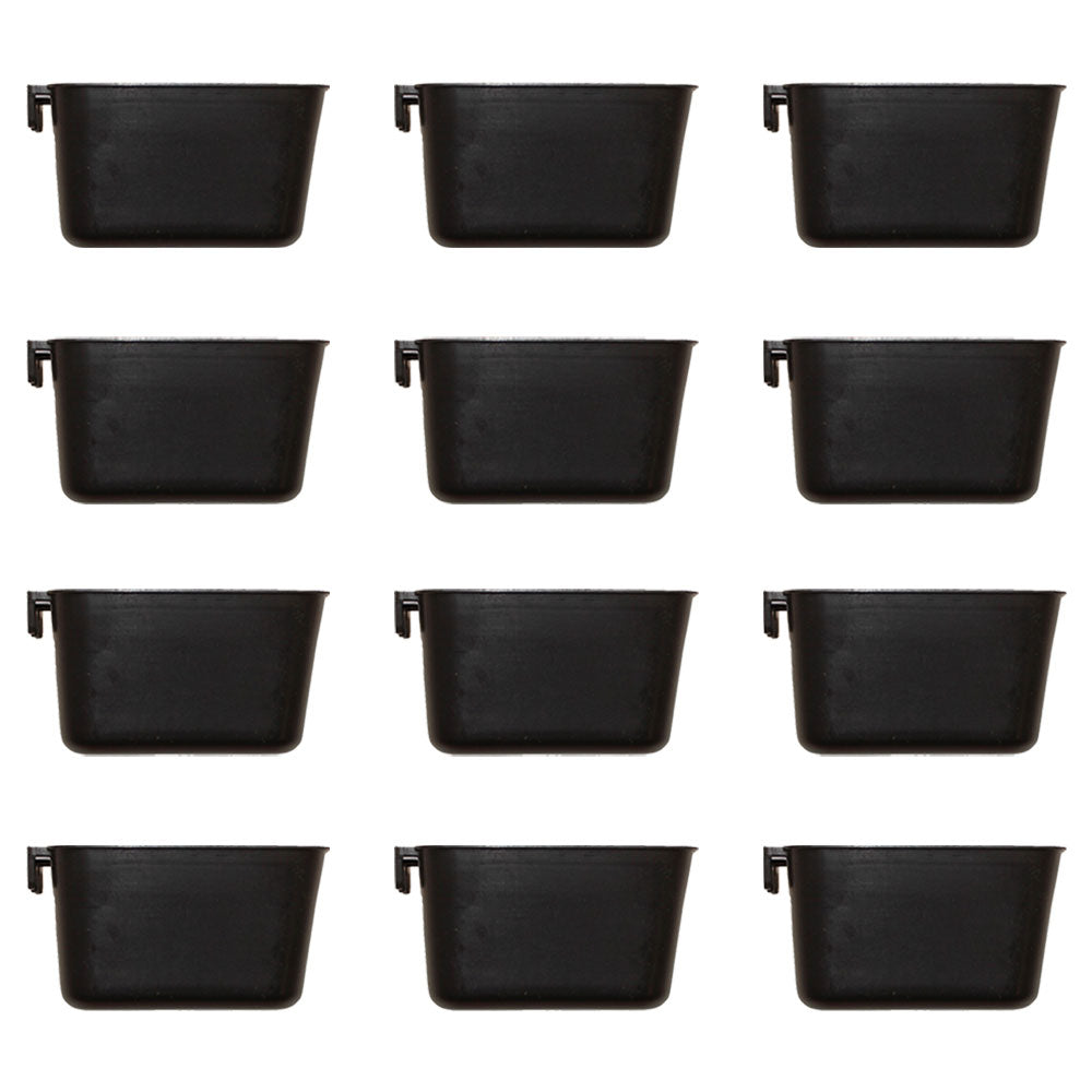 (12 Pack) Hanging Feed and Water Cage Cup 16 Fl Oz Chickens Poultry Ducks Birds