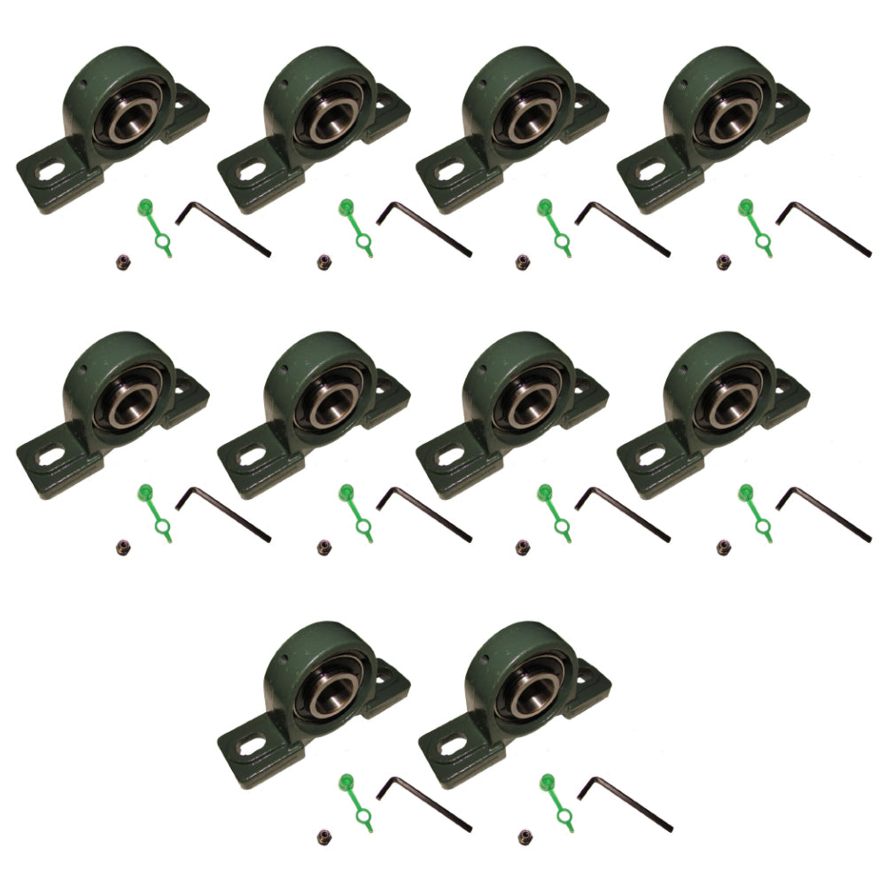 Qty 10: 1" Pillow Block Bearing Fits Grasshopper Replaces 122043