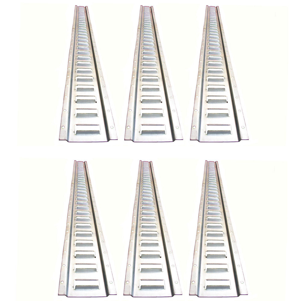 (6) 12 Gauge Galvanized Steel E Track Tie-Down Rail System for Truck/Trailer