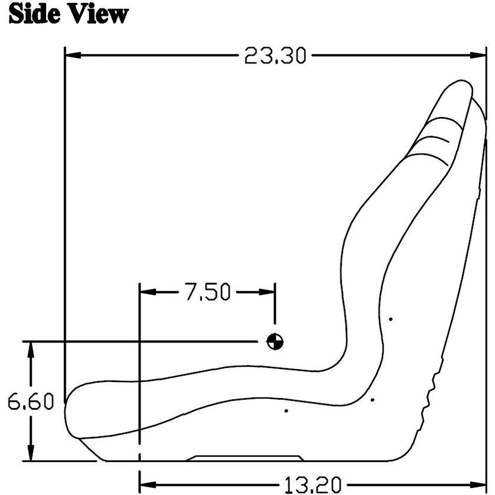 00367800 Black Vinyl Seat Fits Gravely