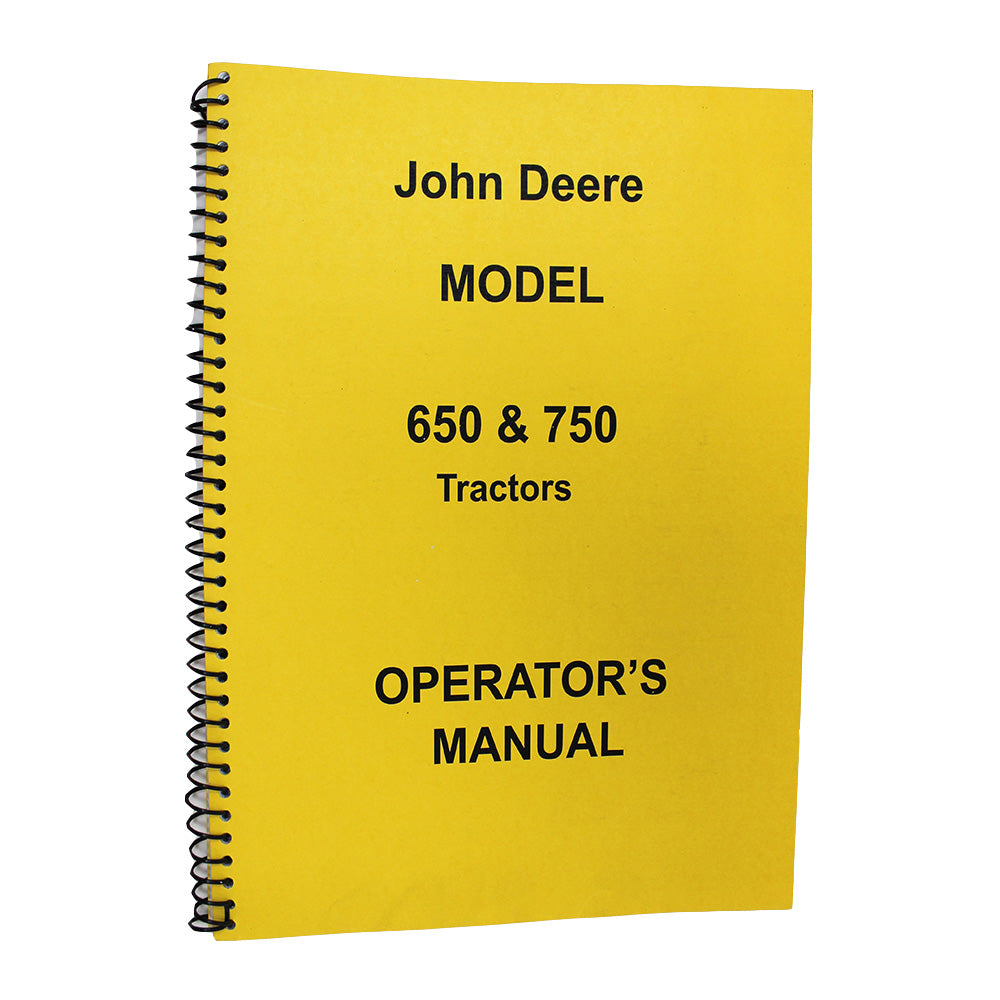 JD-O-OMRW15455 Operators Manual Fits John Deere 650 750