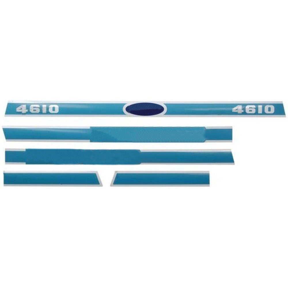 One New Light Blue and White Hood Decal Set Fits Ford Tractors RAP8428 S.08428