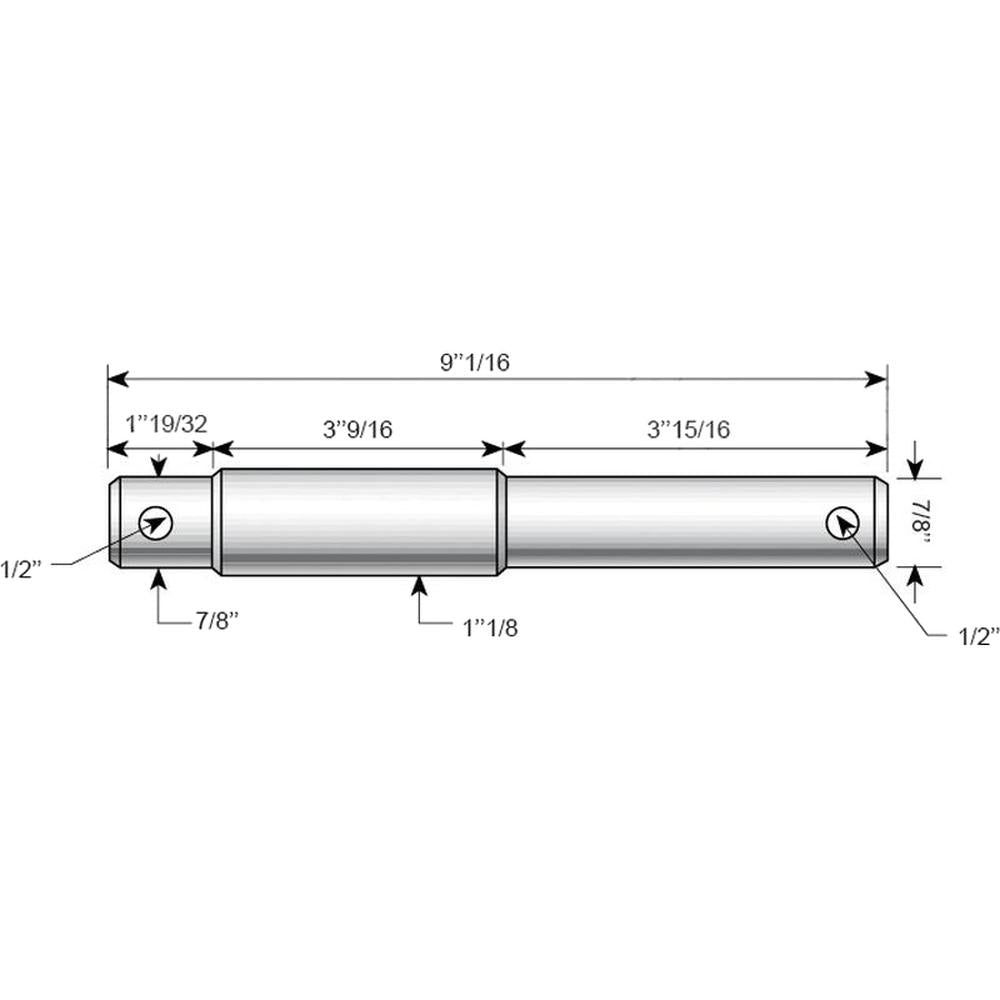 S.11874 Lower Link Implement Pin - Dual (Fits CAT. 1/2)