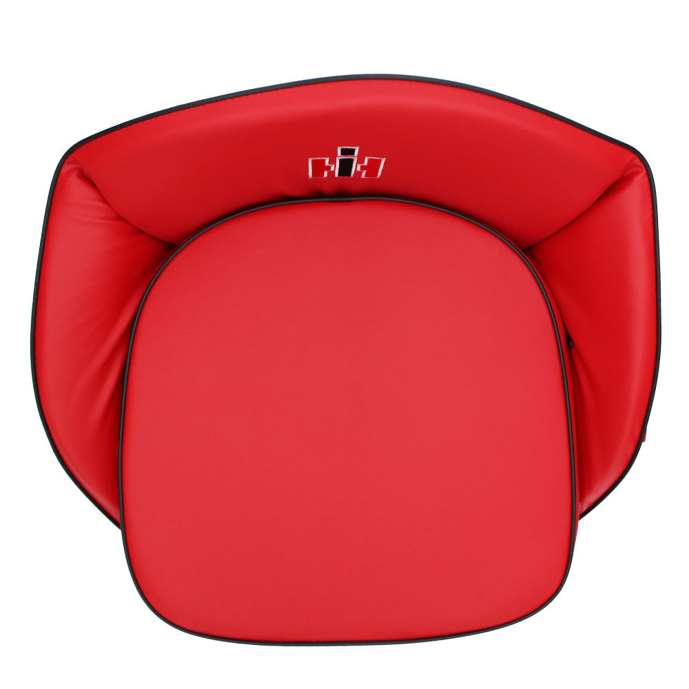 Red Deluxe Seat Cushion with Logo Fits International Replaces SEQ90-0554