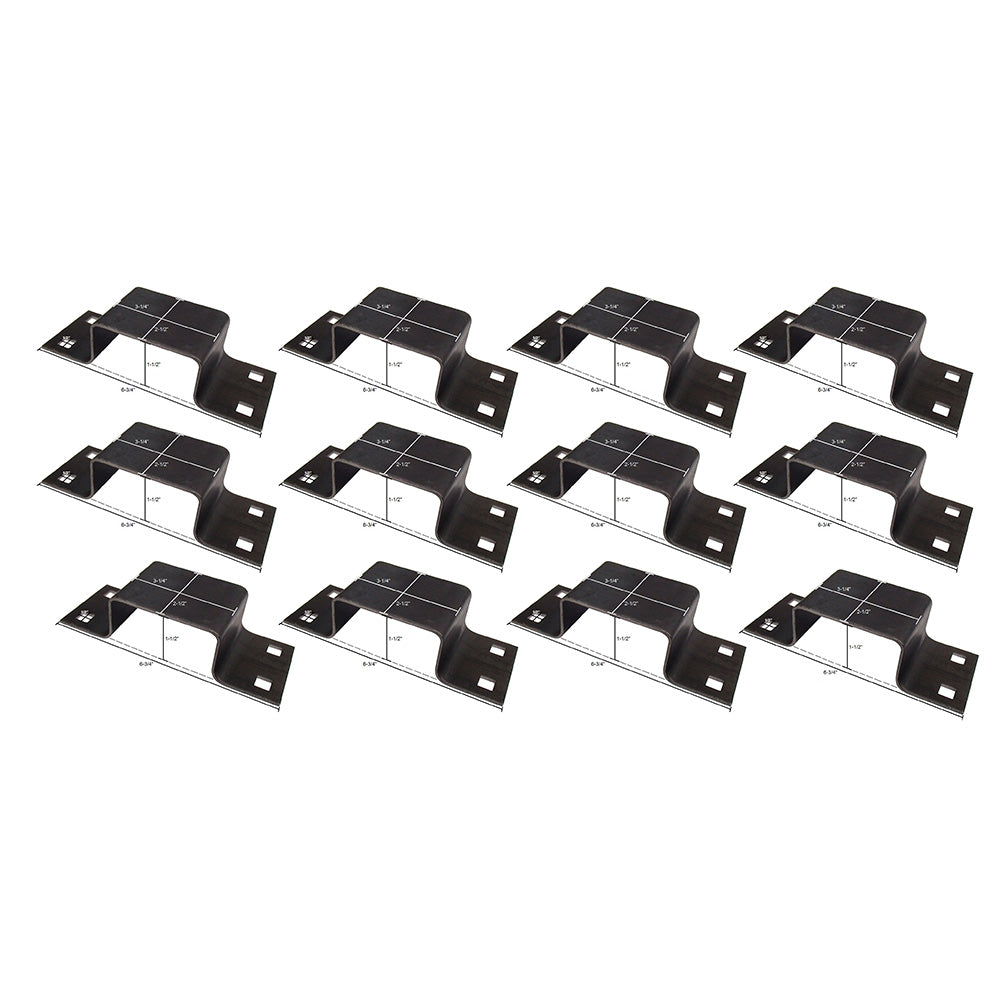 Twelve Bolt-On Stake Pockets for Utility Trailers Stake Bodies Flatbeds B-2373G