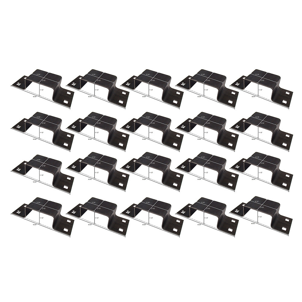 BS-1-LOT10 Qty 20: Bolt-on Stake Pocket Fits Universal Products