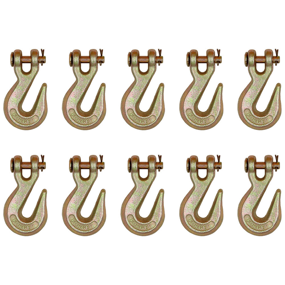 (10 Pack) 5/16 Clevis Grab Hooks Wrecker Tow Chain Flatbed Truck Trailer