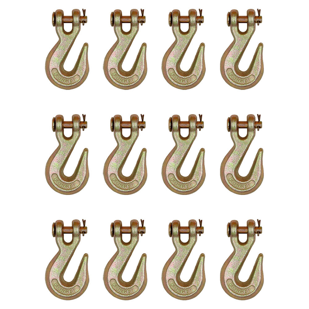 (12) 5/16" Clevis Grab Hooks Tow Chain Hook Flatbed Truck Trailer Tie Down