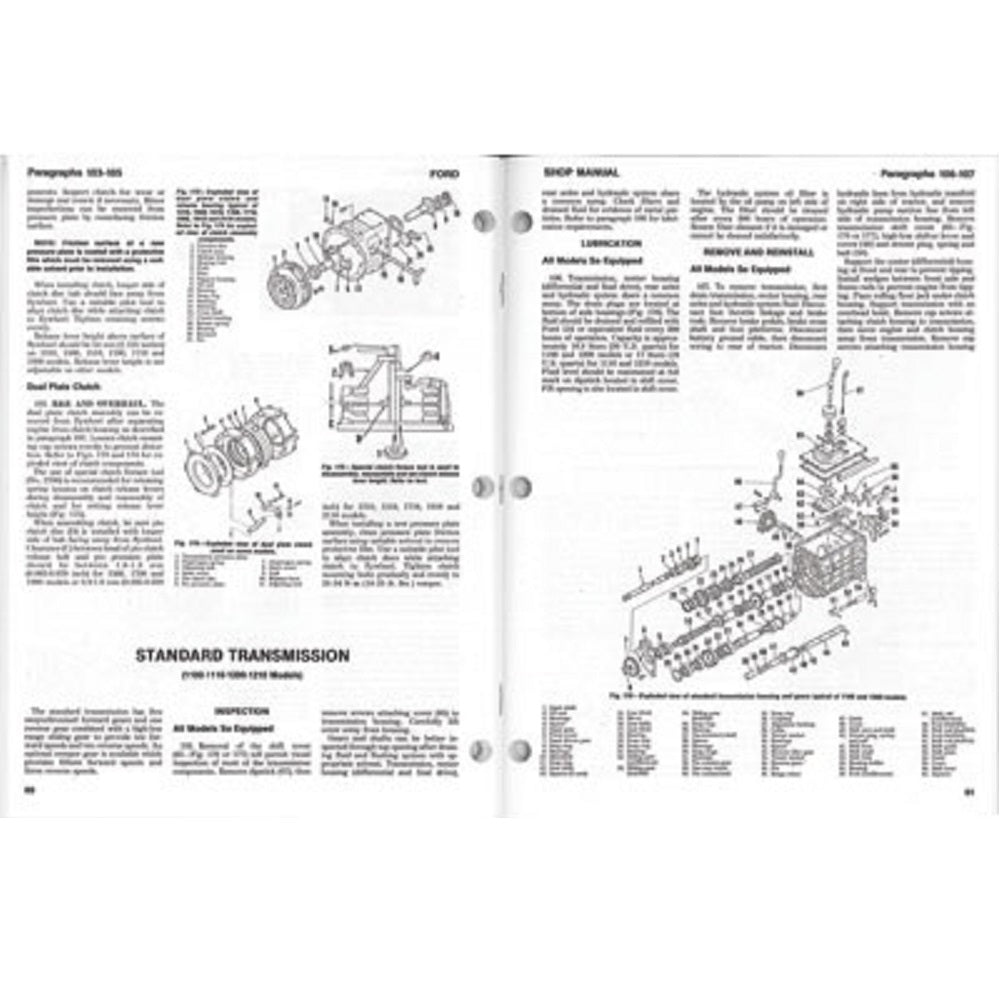 595-FO44 I&T Shop Manual Fo-44 Fits Ford/New Holland