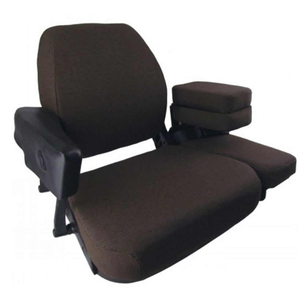 SR8301678 Side Kick Seat, Dark Brown Fabric Fits John Deere 2140 2350 2355 2550