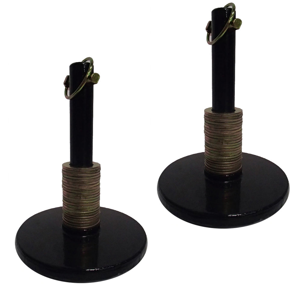 (2) Universal Snow Plow Shoe Skid Foot Assemblies Snowplow Snowblade Cast Iron