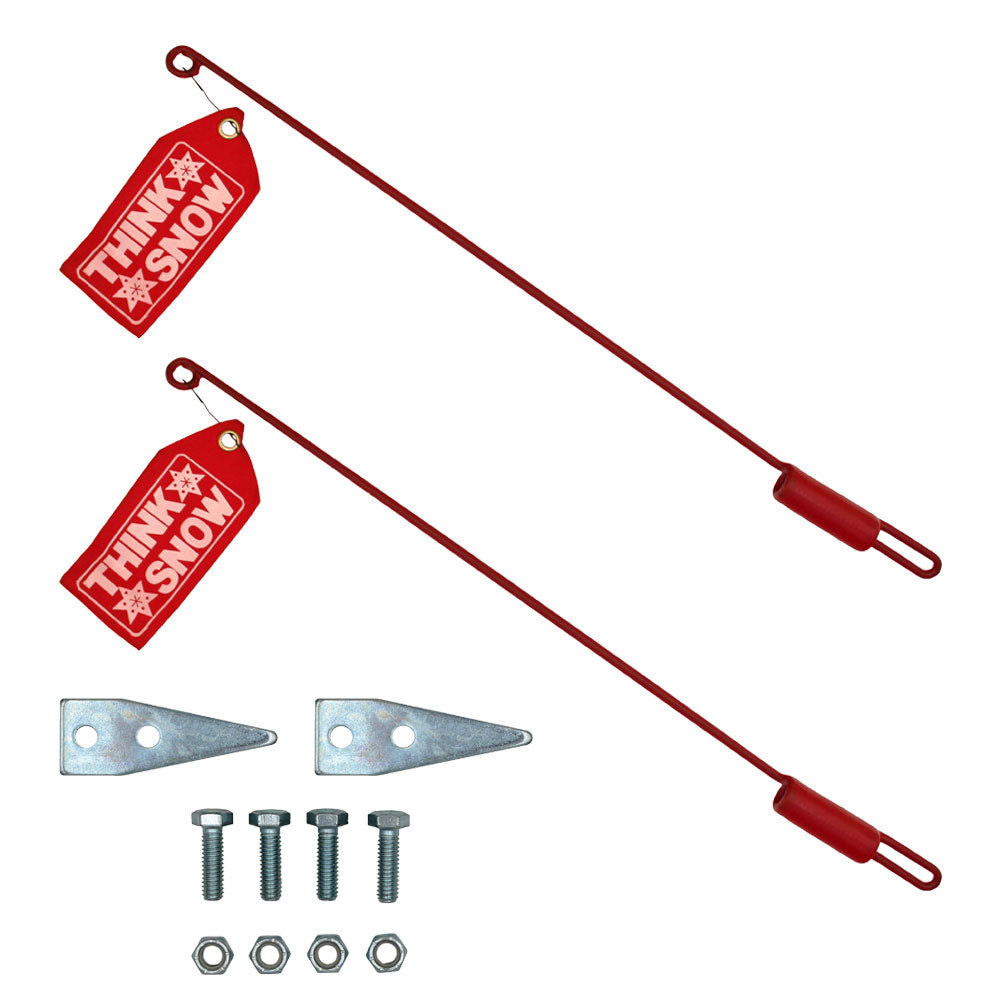 New 24" Snow Plow Blade Marker Guides w/ Flags fits Buyers 1308210 Sticks