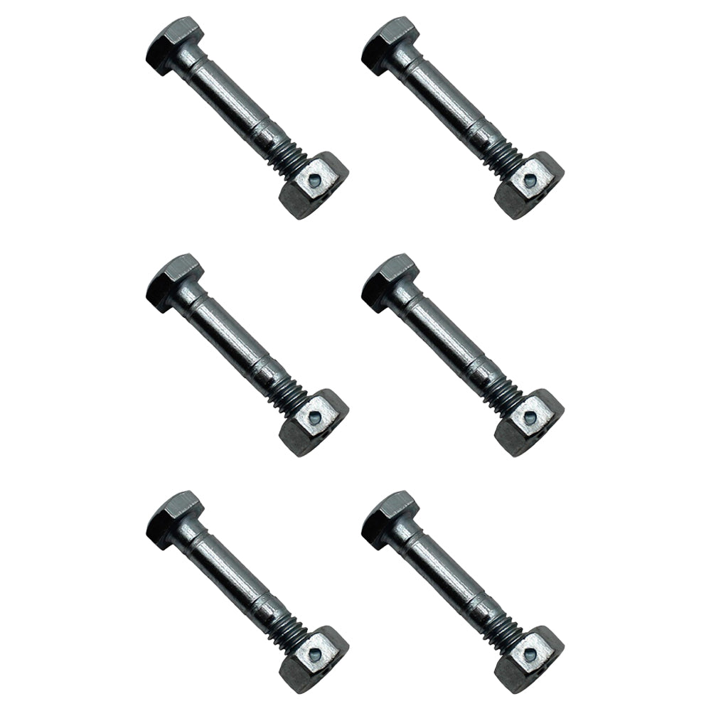 Set of Six Shear Pins with Nuts AM123342 Fits John Deere 524D Fits Ariens 532005