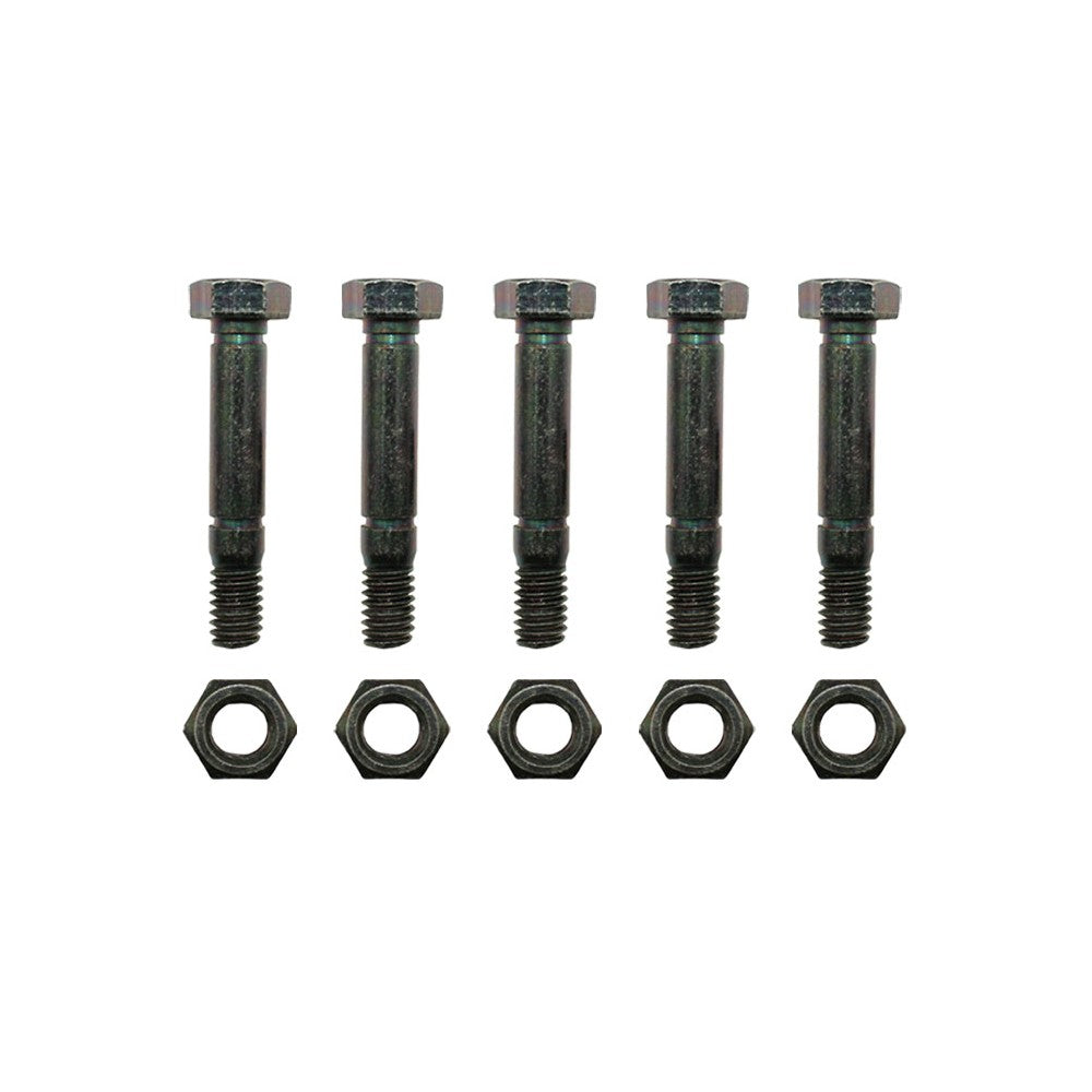 5 Pack Shear Pin Bolt & Lock Nut fits Ariens 52100100 w/ 2" x 5/16" Thread Size