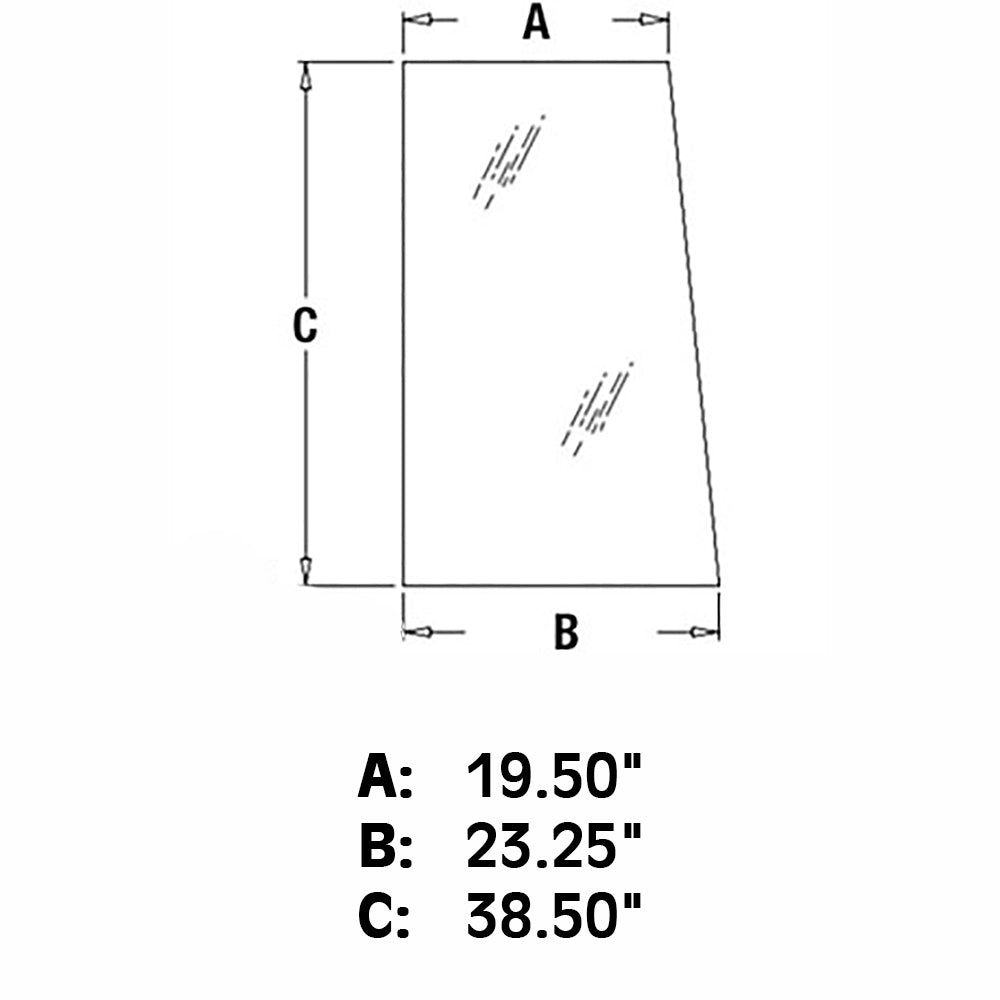 T76829 Upper Side Glass Fits John Deere