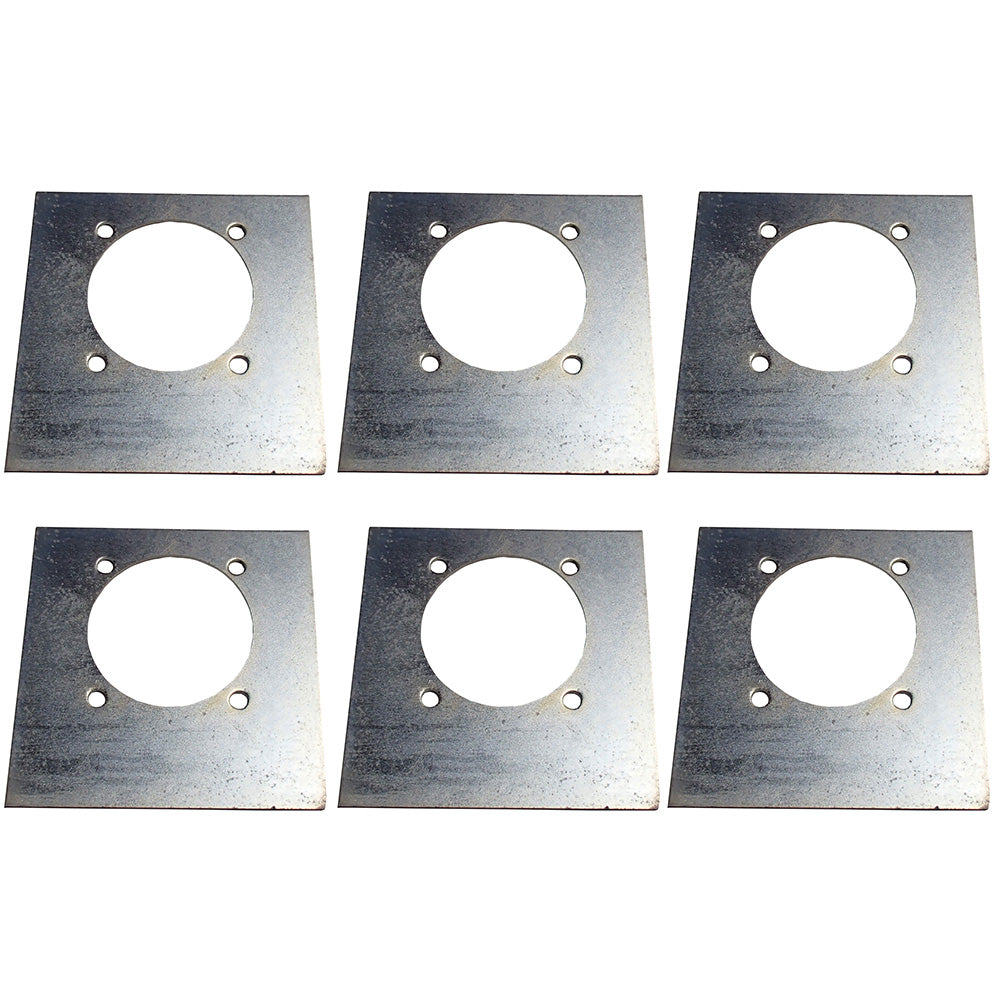 (6) New Backing / Mounting Plates for D-Ring Tie Down Recessed D-Rings Rope Ring