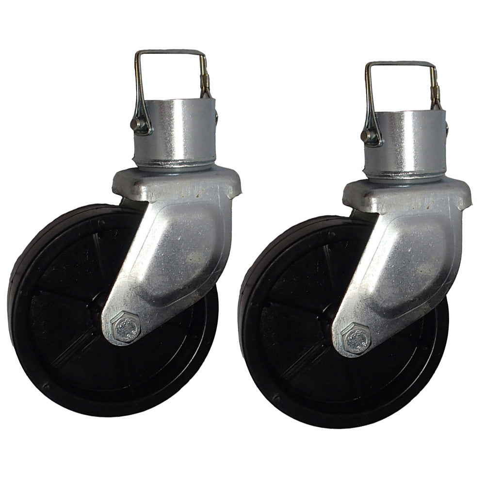 Qty 2: 6" Trailer Swirl Caster Wheel with Pin Fits Universal Products