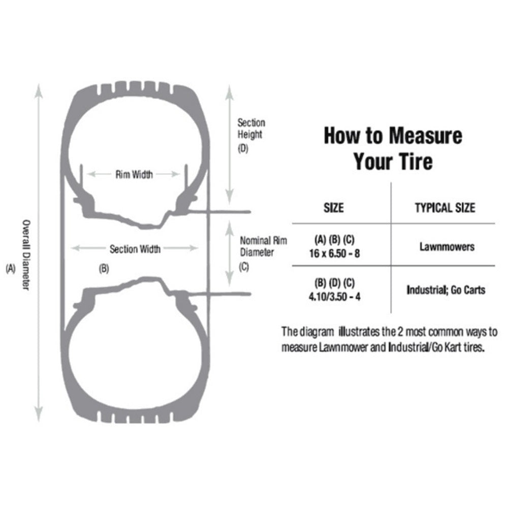 Trailer Sport Trail Tire (4.8" x 12") Fits Carlisle Replaces 70-217