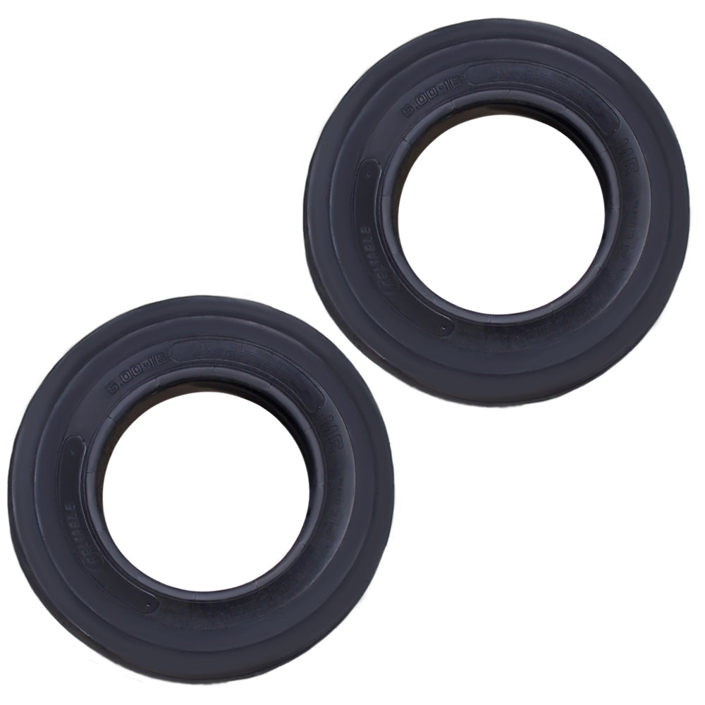 Two (2)- Heavy Duty Tri-Rib Front Tires 6.00-16 600-16 6.00x16 600x16 DS5125
