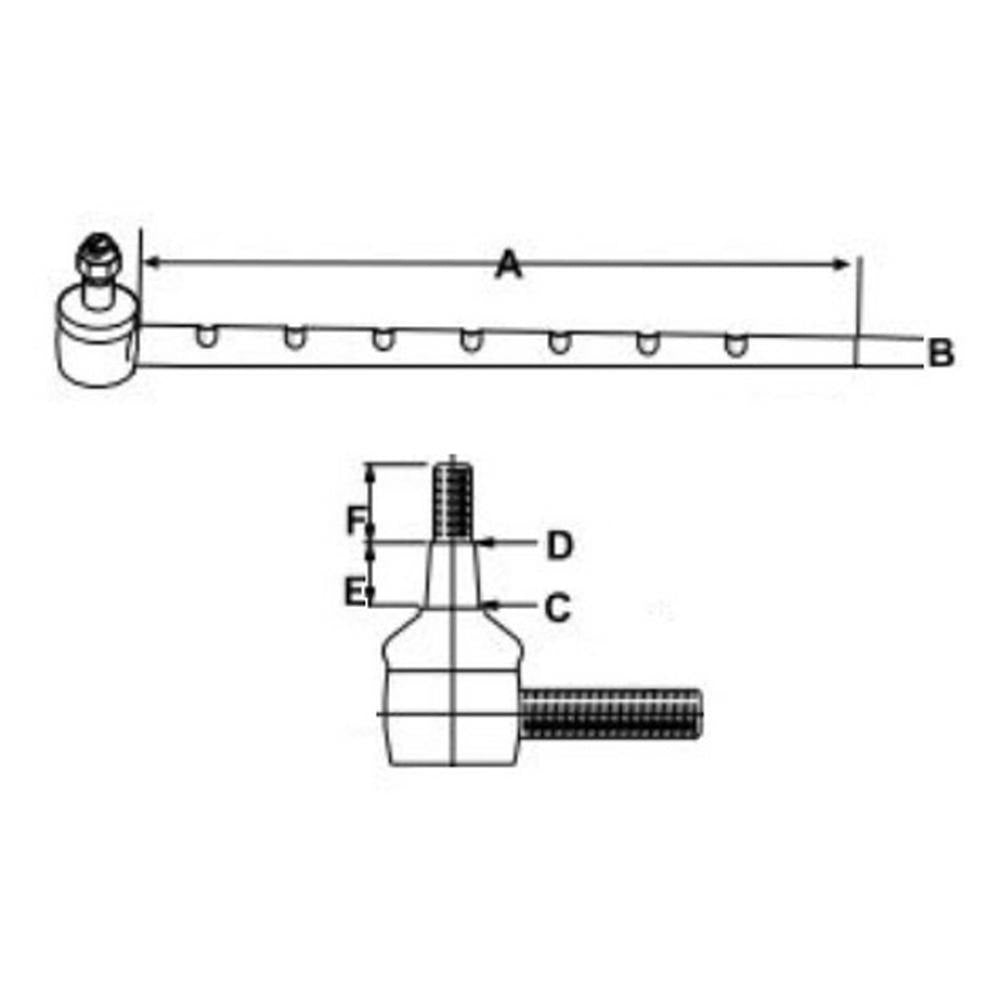 TX10823 Tie Rod fits Long 360 360C 445 445SD 445V 460 460SD 460V 510