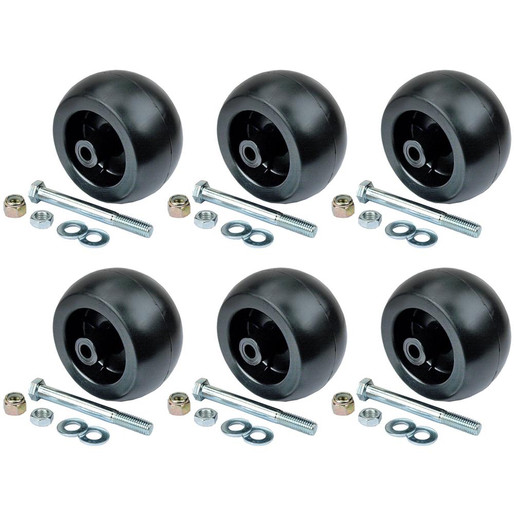Six (6) Deck Wheel + Kits For Hustler 788166 31997 781567