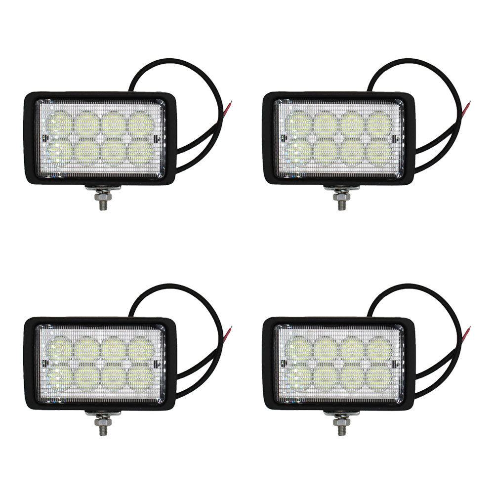 Qty 4: Rectangle LED Flood Work Lamp Fits Ford Replaces 178345A1