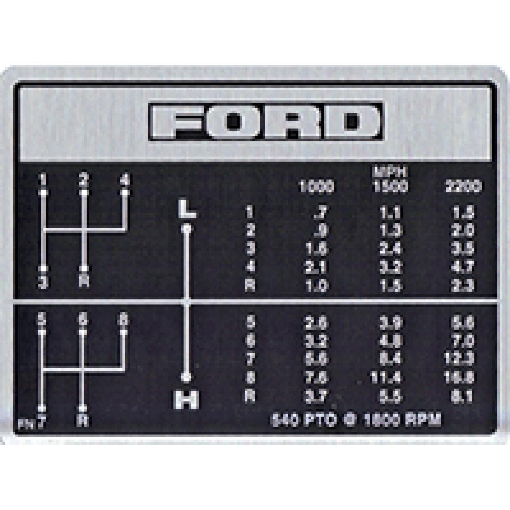 C5NN7B292FN-AIC 8 Speed Shift Pattern Decal