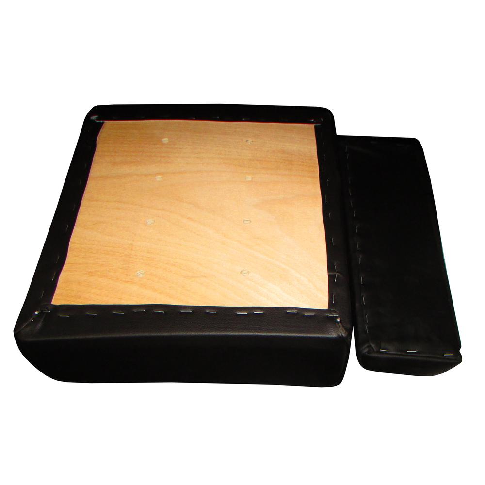 SEQ90-0238-AIC Black Backrest & Seat Cushion Set